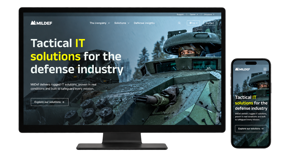 Screenshot for MilDefs new website Screenshot for MilDefs new website